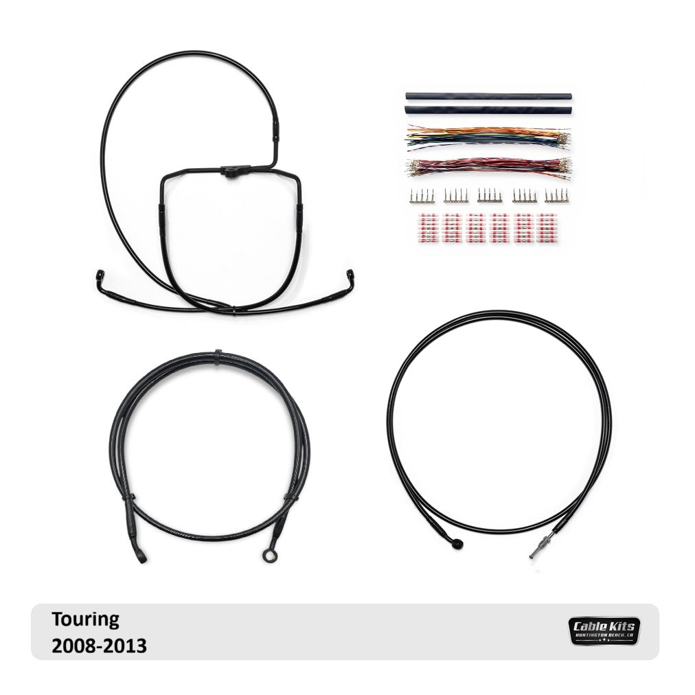 Image of Deluxe Cable Kit for 2008-2013 Harley Davidson Touring CVO