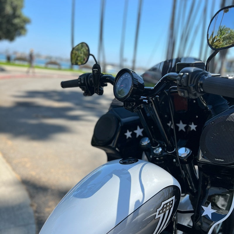 Image of Softail Round Gauge Relocation Mount for Harley Davidson