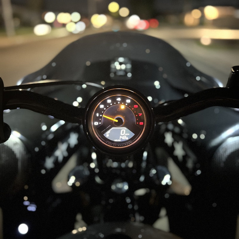 Image of Softail Round Gauge Relocation Mount for Harley Davidson
