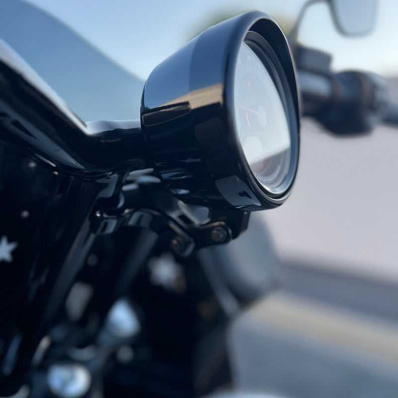 Image of Softail Round Gauge Relocation Mount for Harley Davidson